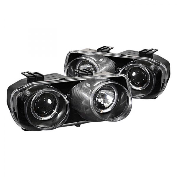 Spyder® - Black LED Halo Projector Headlights, Acura Integra