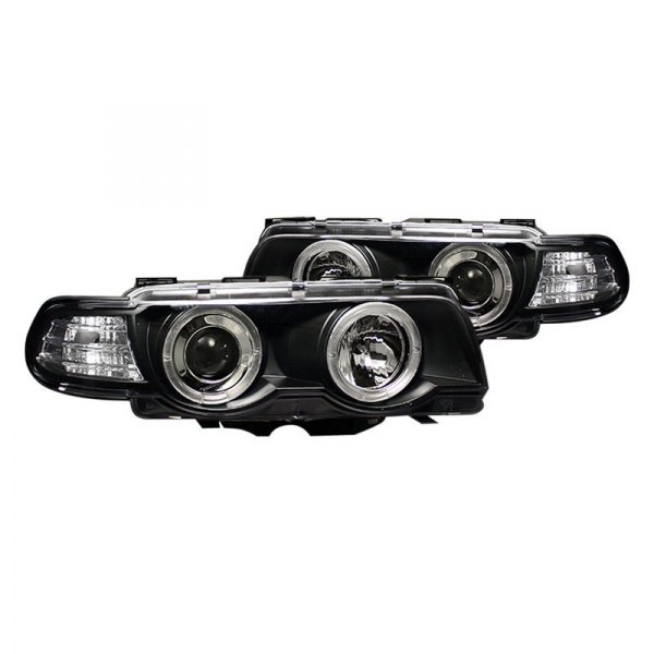 Spyder® - Black LED Halo Projector Headlights, BMW 7-Series