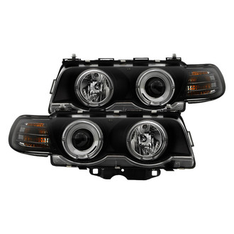 Spyder® - Signature Series Driver and Passenger Side Black LED Halo Projector Headlights