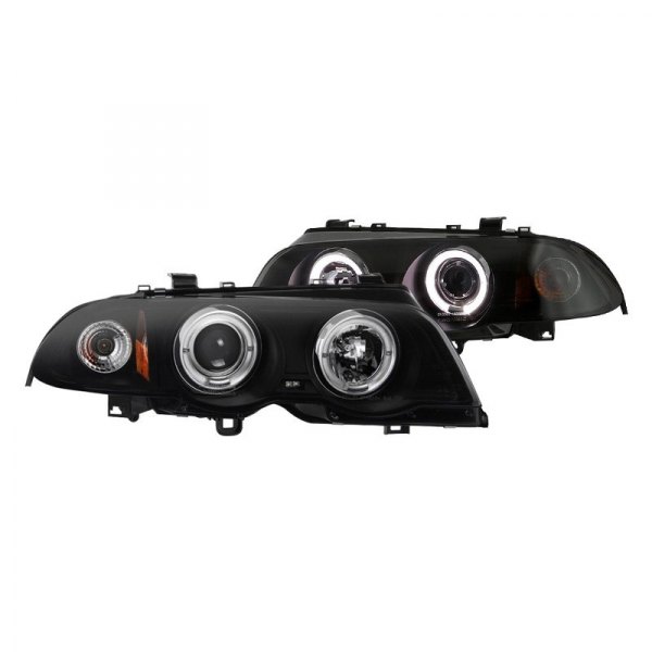 Spyder® - Black/Smoke LED Halo Projector Headlights, BMW 3-Series