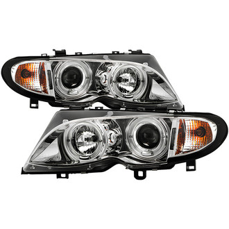 Spyder® - Signature Series Driver and Passenger Side Chrome LED Halo Projector Headlights
