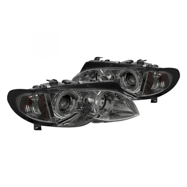 Spyder® - Chrome/Smoke LED Halo Projector Headlights, BMW 3-Series