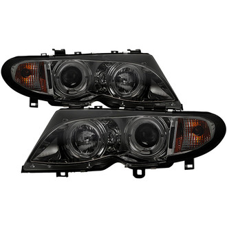 Spyder® - Signature Series Driver and Passenger Side Chrome/Smoke LED Halo Projector Headlights