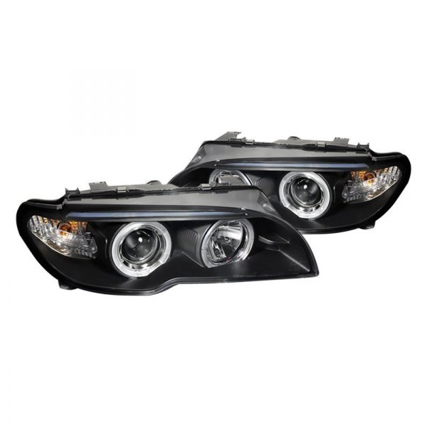 Spyder® - Black LED Halo Projector Headlights, BMW 3-Series