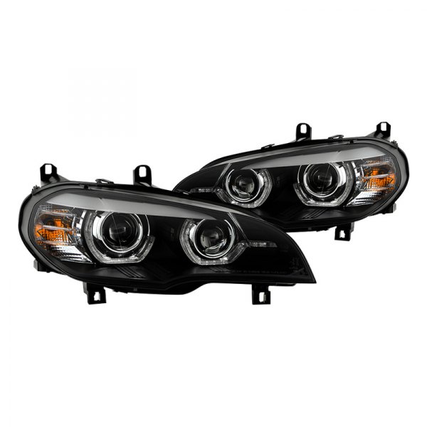 Spyder® - Black Light Tube Projector LED Headlights, BMW X5