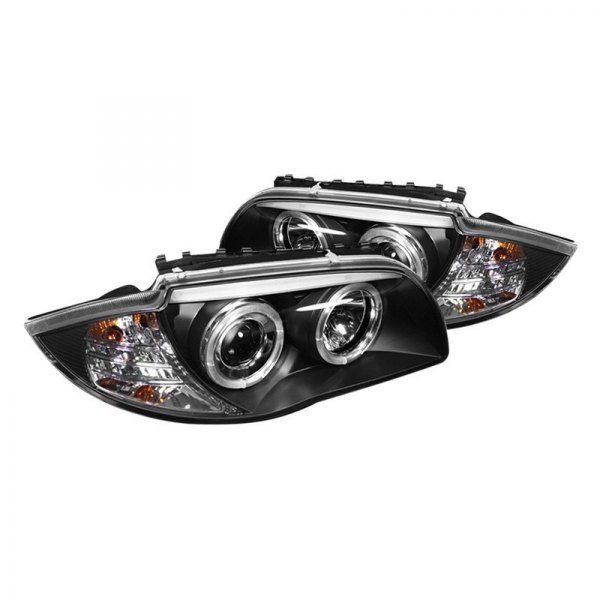 Spyder® - Black LED Halo Projector Headlights, BMW 1-Series