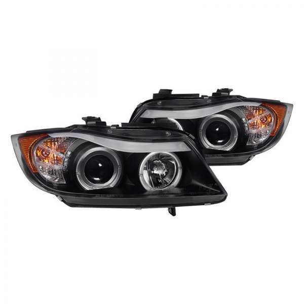 Spyder® - Black LED Halo Projector Headlights, BMW 3-Series