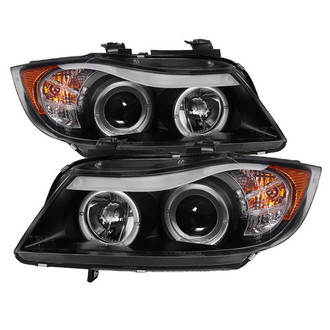 Spyder® - Signature Series Driver and Passenger Side Black LED Halo Projector Headlights