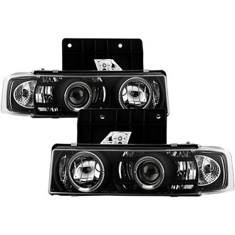 Spyder® - Signature Series Driver and Passenger Side Black LED Halo Projector Headlights