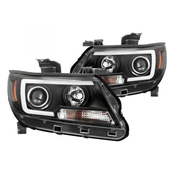 Spyder® - Black LED DRL Bar Projector Headlights, Chevy Colorado