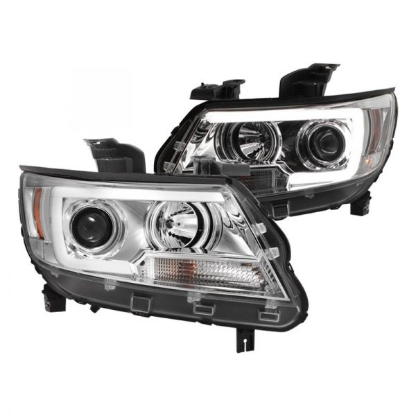 Spyder® - Chrome LED DRL Bar Projector Headlights, Chevy Colorado