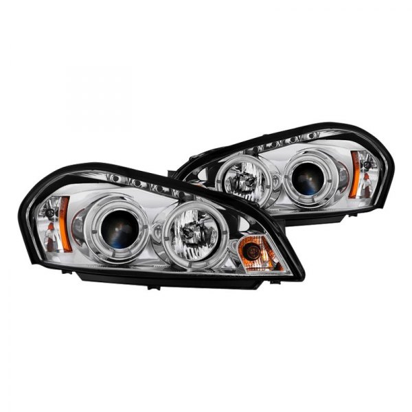 Spyder® - Chrome Halo Projector Headlights with LED DRL
