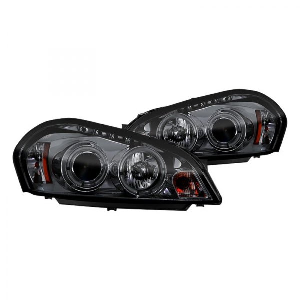 Spyder® - Chrome/Smoke Halo Projector Headlights with LED DRL