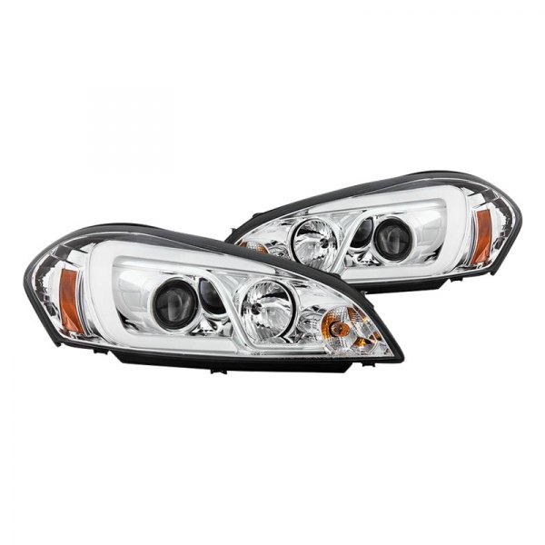Spyder® - Chrome LED Light Tube Projector Headlights