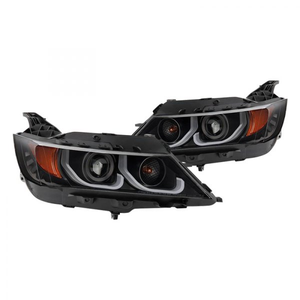 Spyder® - Black DRL Bar Projector Headlights, Chevy Impala