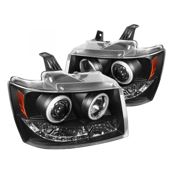 Spyder® - Black CCFL Halo Projector Headlights with Parking LEDs