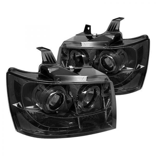 Spyder® - Chrome/Smoke Halo Projector Headlights with Parking LEDs