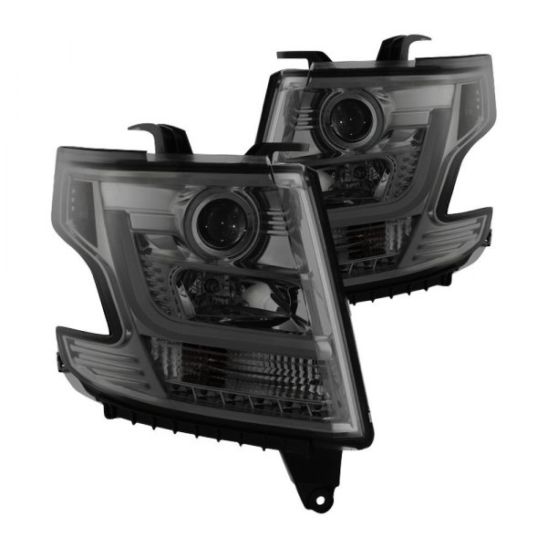 Spyder® - Chrome/Smoke LED Light Tube Projector Headlights