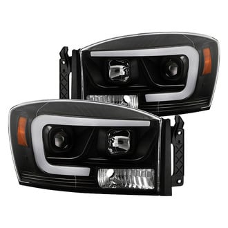 Spyder® - Platinum Series Driver and Passenger Side Black Light Tube Projector LED Headlights