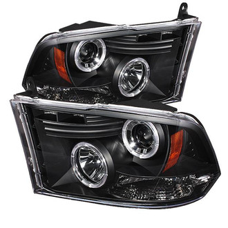 Spyder® - Signature Series Driver and Passenger Side Black LED Halo Projector Headlights