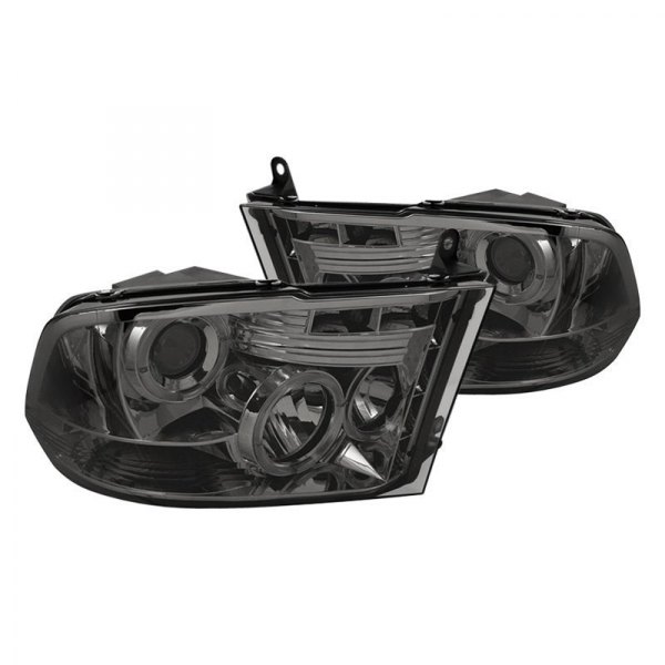 Spyder® - Chrome/Smoke LED Halo Projector Headlights, Dodge Ram