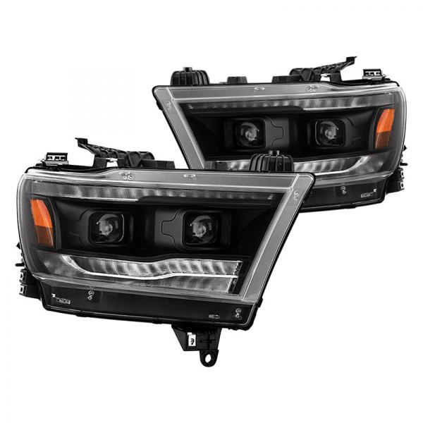 Spyder® - Black Projector LED Headlights with DRL and Sequential Turn Signal