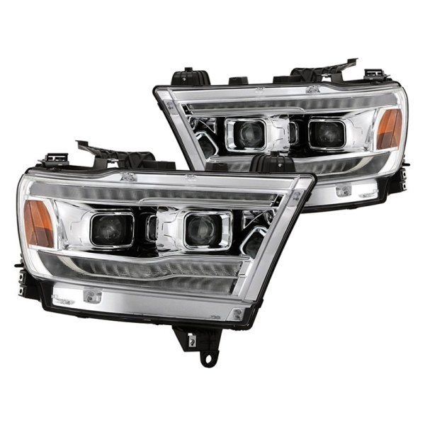 Spyder® - Chrome Projector LED Headlights with DRL and Sequential Turn Signal