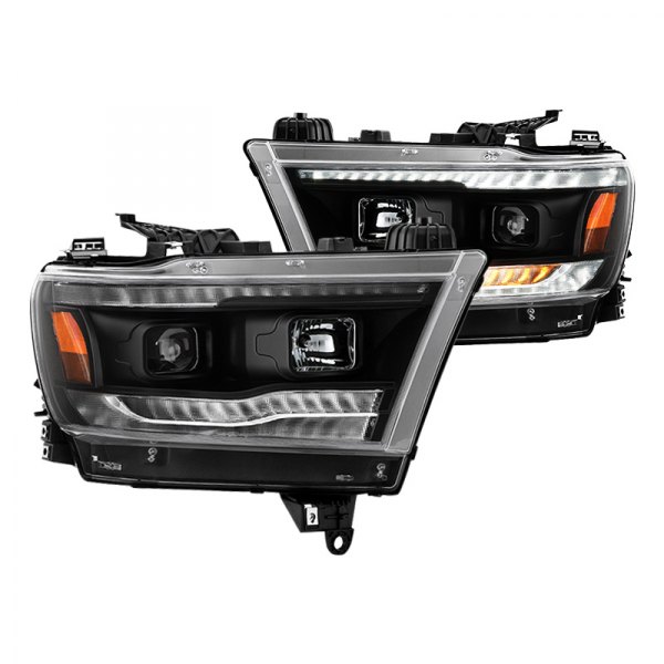 Spyder® - Black Projector Headlights with LED Sequential Turn Signal