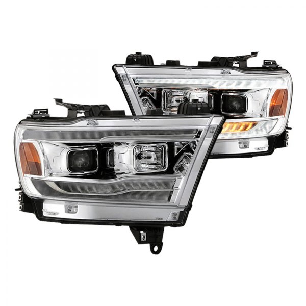 Spyder® - Chrome Projector Headlights with LED Sequential Turn Signal