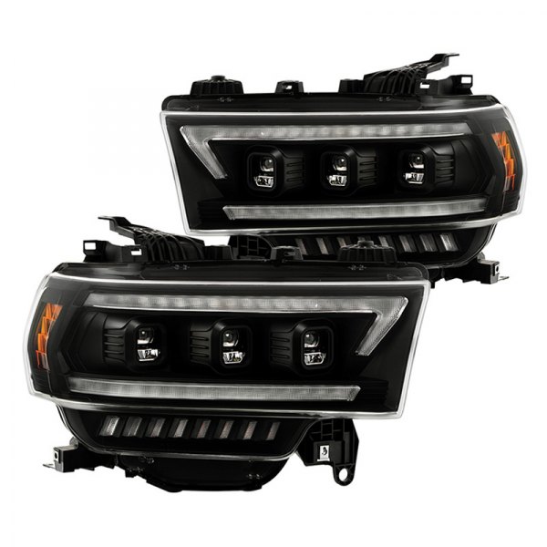 Spyder® - Black Projector LED Headlights with Sequential Turn Signal