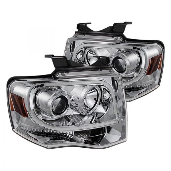 Spyder® - Chrome LED DRL Bar Projector Headlights, Ford Expedition