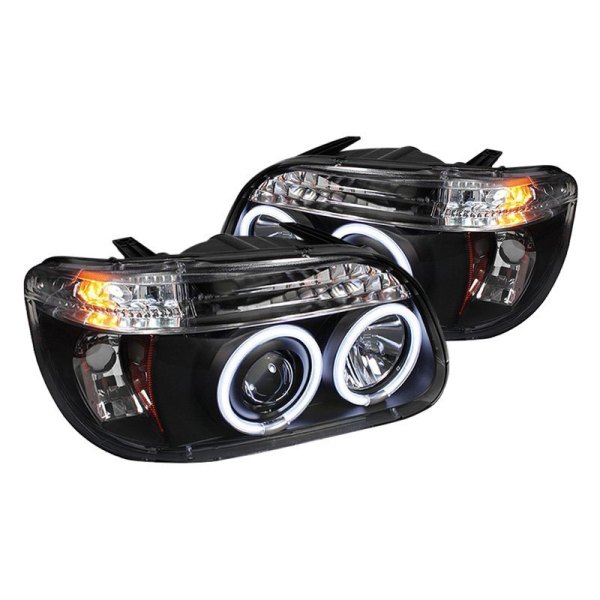 Spyder Ford Explorer With One Piece Factory Headlights 1998 Black Halo Projector Headlights