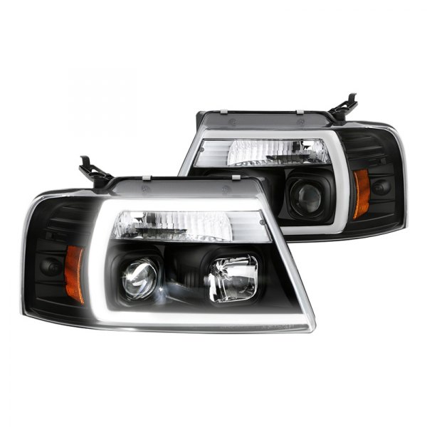 Spyder® - Black Light Tube Projector LED Headlights, Ford F-150