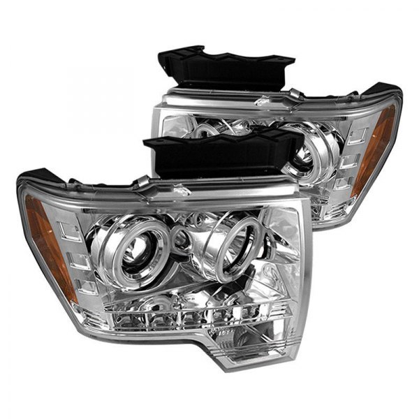 Spyder® Ford F150 with Factory Halogen Headlights 2009 Chrome Halo