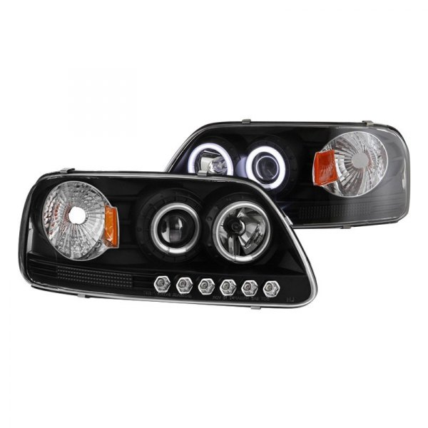 Spyder® - Black CCFL Halo Projector Headlights with Parking LEDs