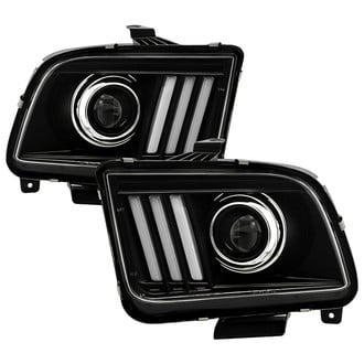 Spyder® - Signature Series Driver and Passenger Side Black LED DRL Bar Projector Headlights