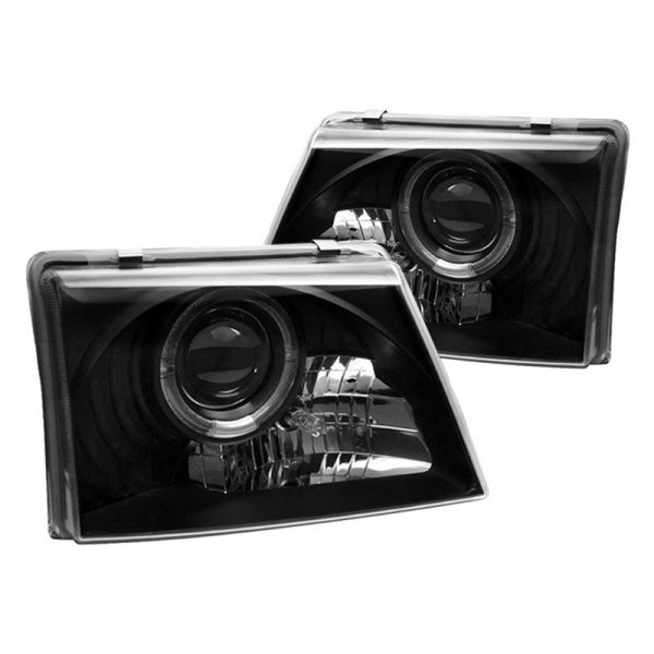 Spyder® - Black LED Halo Projector Headlights, Ford Ranger