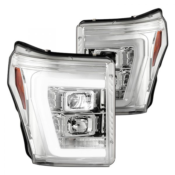Spyder® - Chrome Light Tube Projector LED Headlights