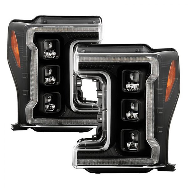 Spyder® - Chrome Projector LED Headlights with Sequential Turn Signal