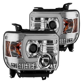 Spyder® - Signature Series Driver and Passenger Side Chrome LED Light Tube Projector Headlights