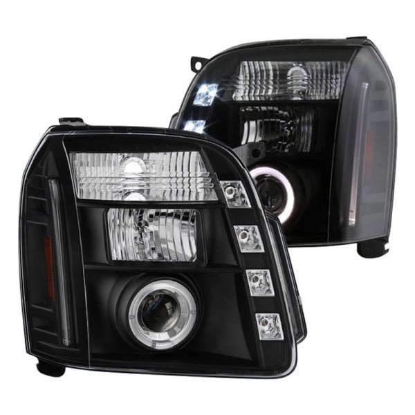 Spyder® - Black Halo Projector Headlights with Parking LEDs