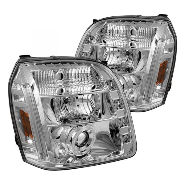 Spyder® - Chrome Halo Projector Headlights with Parking LEDs
