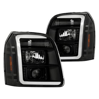 Spyder® - Signature Series Driver and Passenger Side Black LED Light Tube Projector Headlights