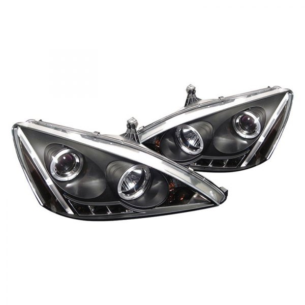 Spyder® - Black Halo Projector Headlights with LED DRL, Honda Accord
