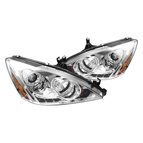 Spyder® - Chrome Halo Projector Headlights with LED DRL, Honda Accord