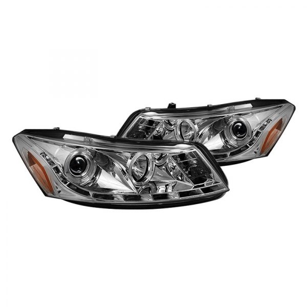 Spyder® - Chrome Halo Projector Headlights with LED DRL, Honda Accord