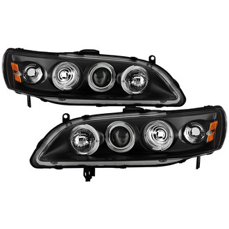 Spyder® - Signature Series Driver and Passenger Side Black LED Halo Projector Headlights