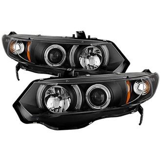 Spyder® - Signature Series Driver and Passenger Side Black LED Halo Projector Headlights