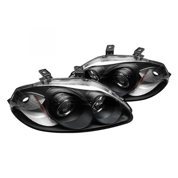 Spyder® - Black LED Halo Projector Headlights, Honda Civic