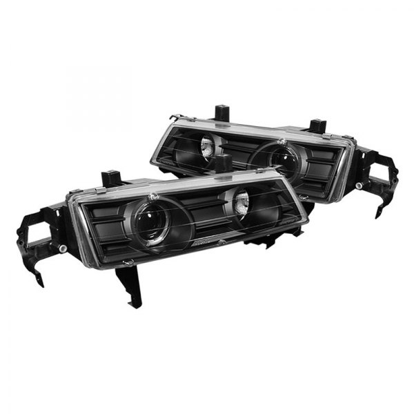 Spyder® - Black LED Halo Projector Headlights, Honda Prelude